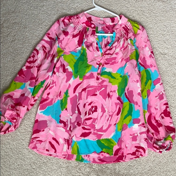 Lilly Pulitzer Tops - Lilly Pulitzer First Impressions Elsa silk top